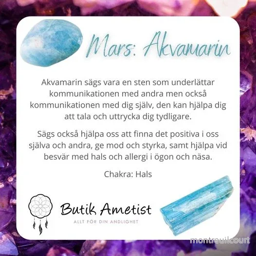 Armband - Akvamarin runda små pärlor - Bild 2