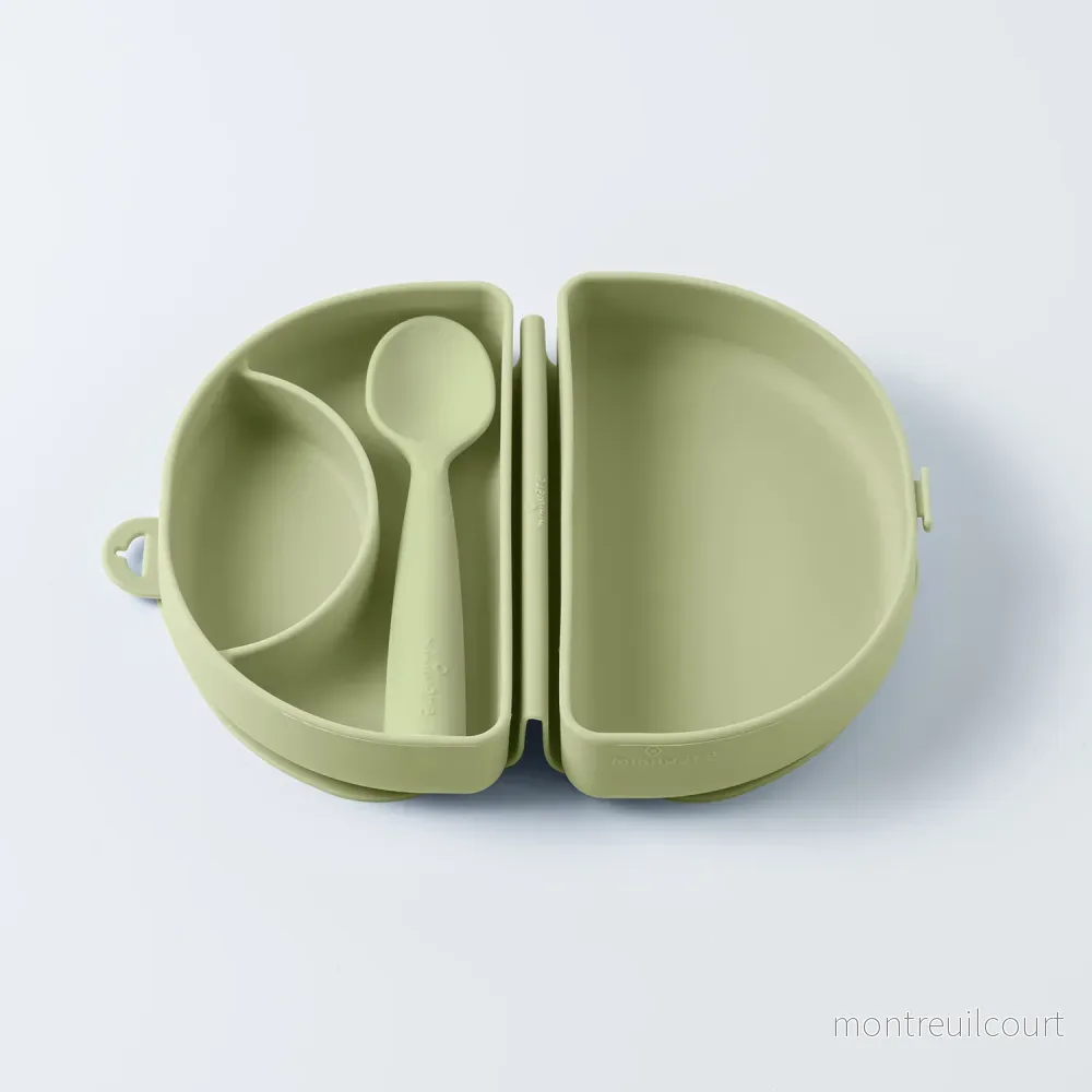 Fold & Scoop – tallrik + sked (Pistachio/Pistachio) Fold & Scoop – tallrik + sked (Pistachio/Pistachio)