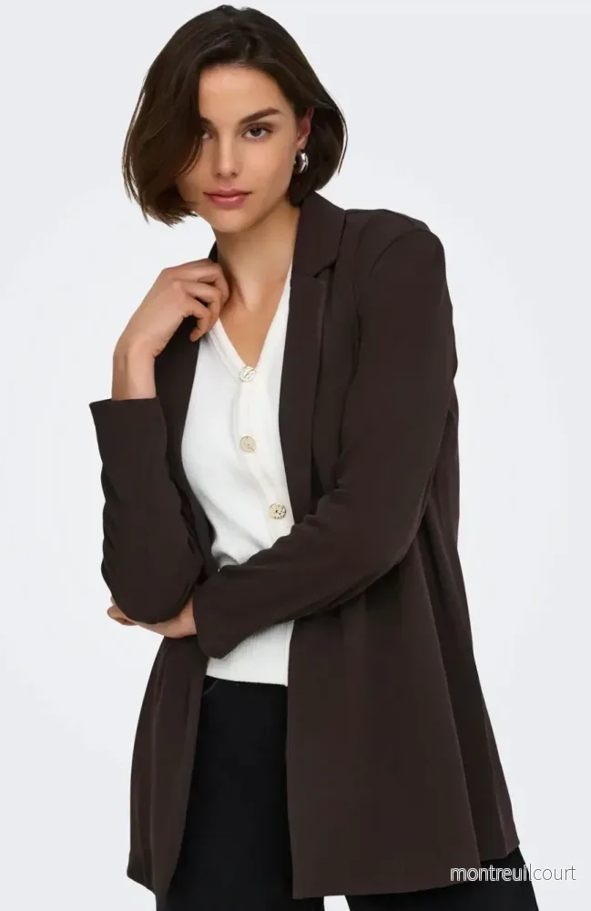 JDY – GEGGO LIFE L/S BLAZER – CHOCOLATE TORTE