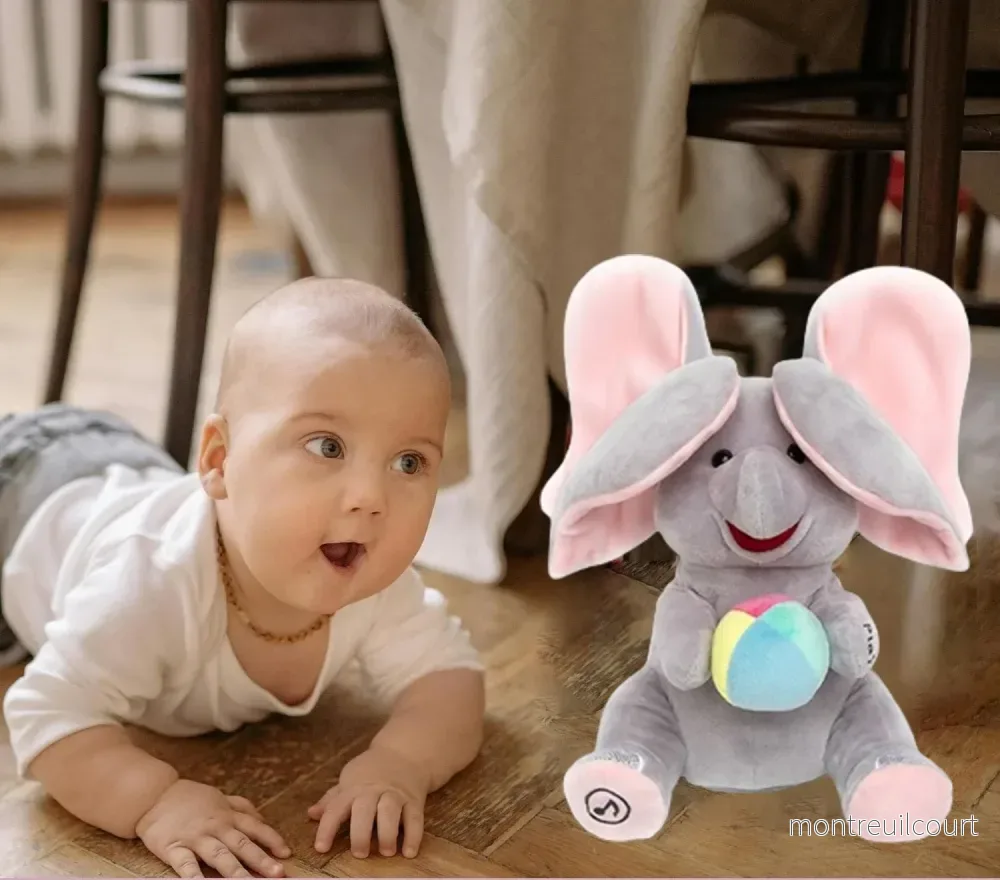 Interaktiv Sjungande Elefant med Peek-a-Boo och Musik