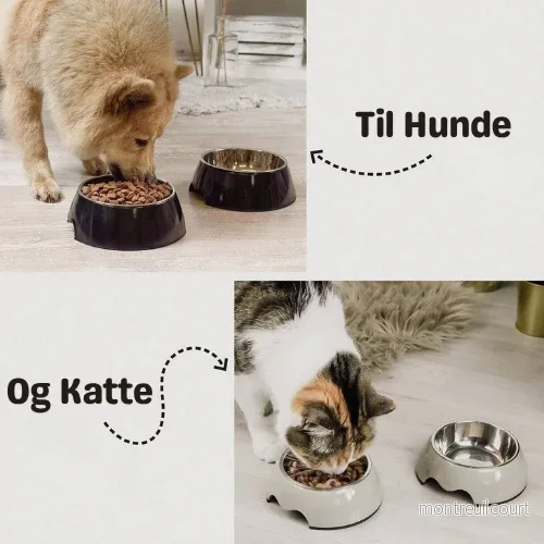Ne&no® hundskål 2-pack – rostfritt stål & melamin, halkfri och tål maskindisk - Bild 3