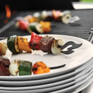Runda grillspett med non-stick-beläggning