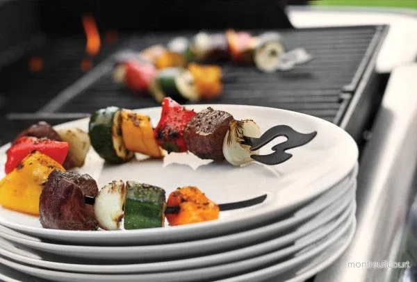Runda grillspett med non-stick-beläggning