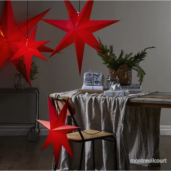 JÄTTELIK röd Adventsstjärna Rozen LED 140 cm - Bild 3