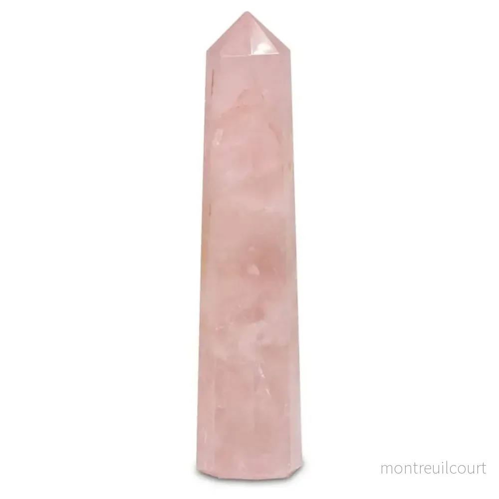 Rosenkvarts spets - slipad obelisk / torn