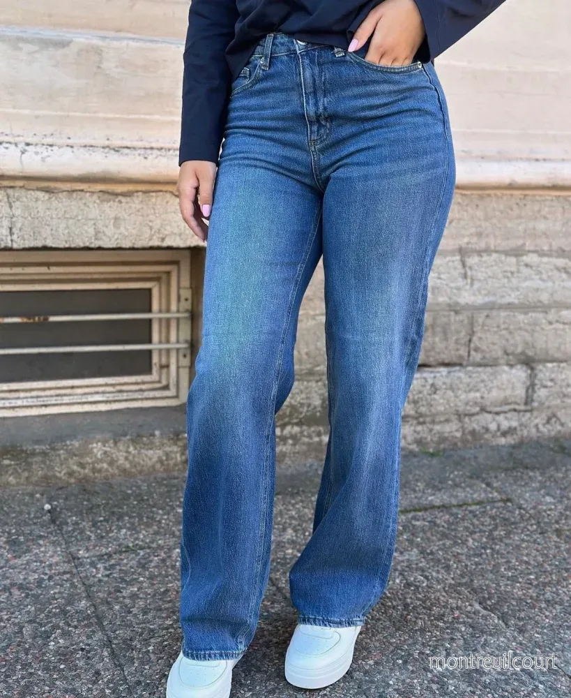 VERO MODA – TESSA HR WIDE JEANS – MEDIUM BLUE DENIM