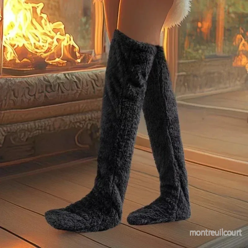 Fluffa – långa mysstrumpor i mjuk fleece - Bild 3