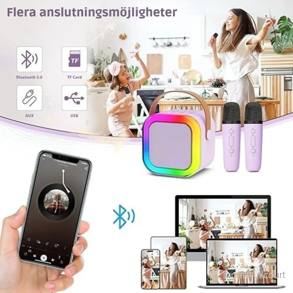 Trådlös Karaoke Mikrofon & Högtalare – För Barn och Vuxna - Bild 2
