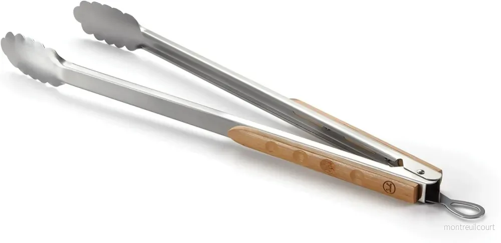Grilltång med handtag i bambuträ - Bild 2