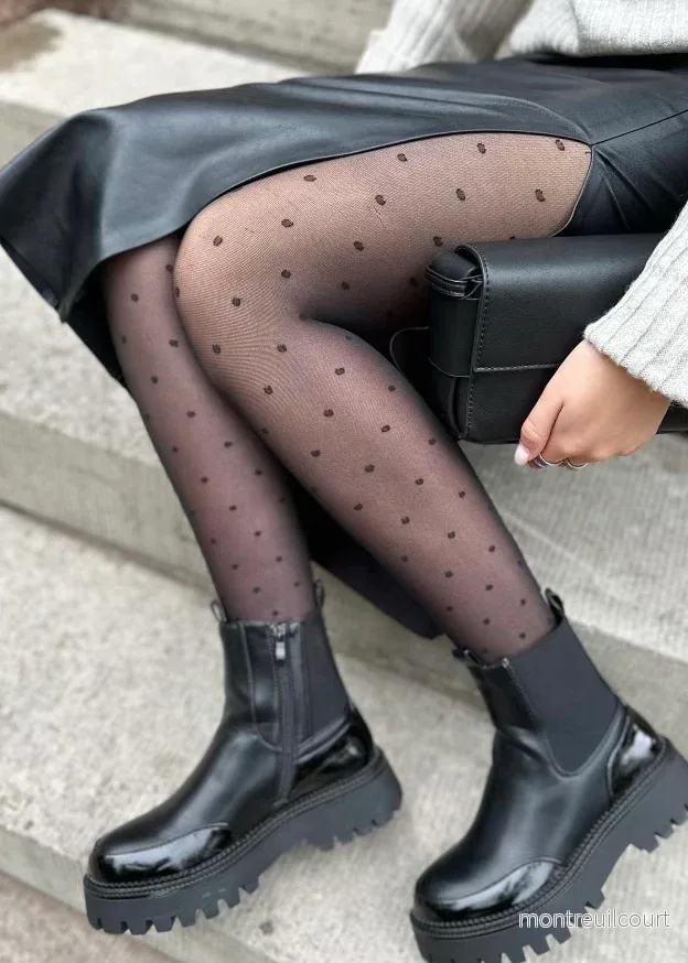 PIECES – NEW NIKOLINE 20 DEN DOT TIGHTS – BLACK PIECES – NEW NIKOLINE 20 DEN DOT TIGHTS – BLACK