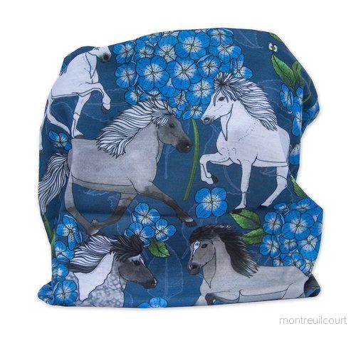 Eplaros multiscarf Hästar Blåblad Eplaros multiscarf Hästar Blåblad