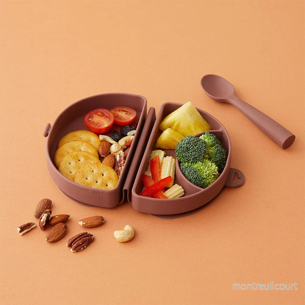 Fold & Scoop - tallrik + sked (Chestnut/Chestnut) - Bild 2