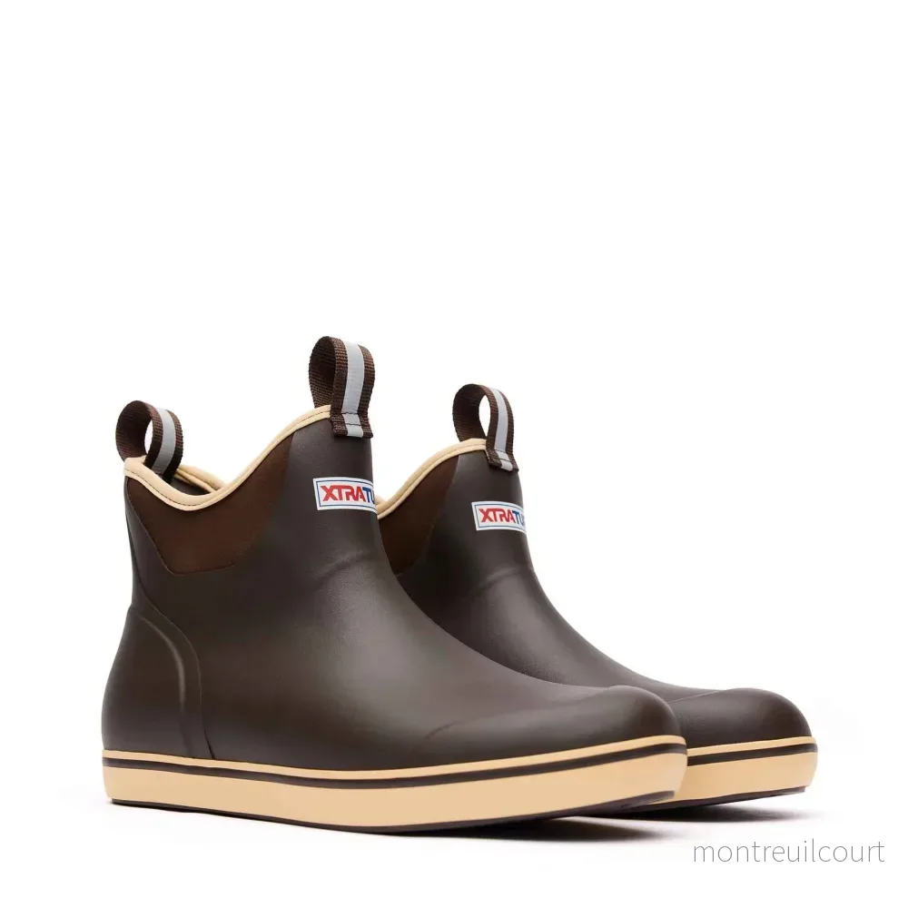 XTRATUF Men’s 6″ Ankle Deck Boots Chocolate/Tan XTRATUF Men’s 6″ Ankle Deck Boots Chocolate/Tan