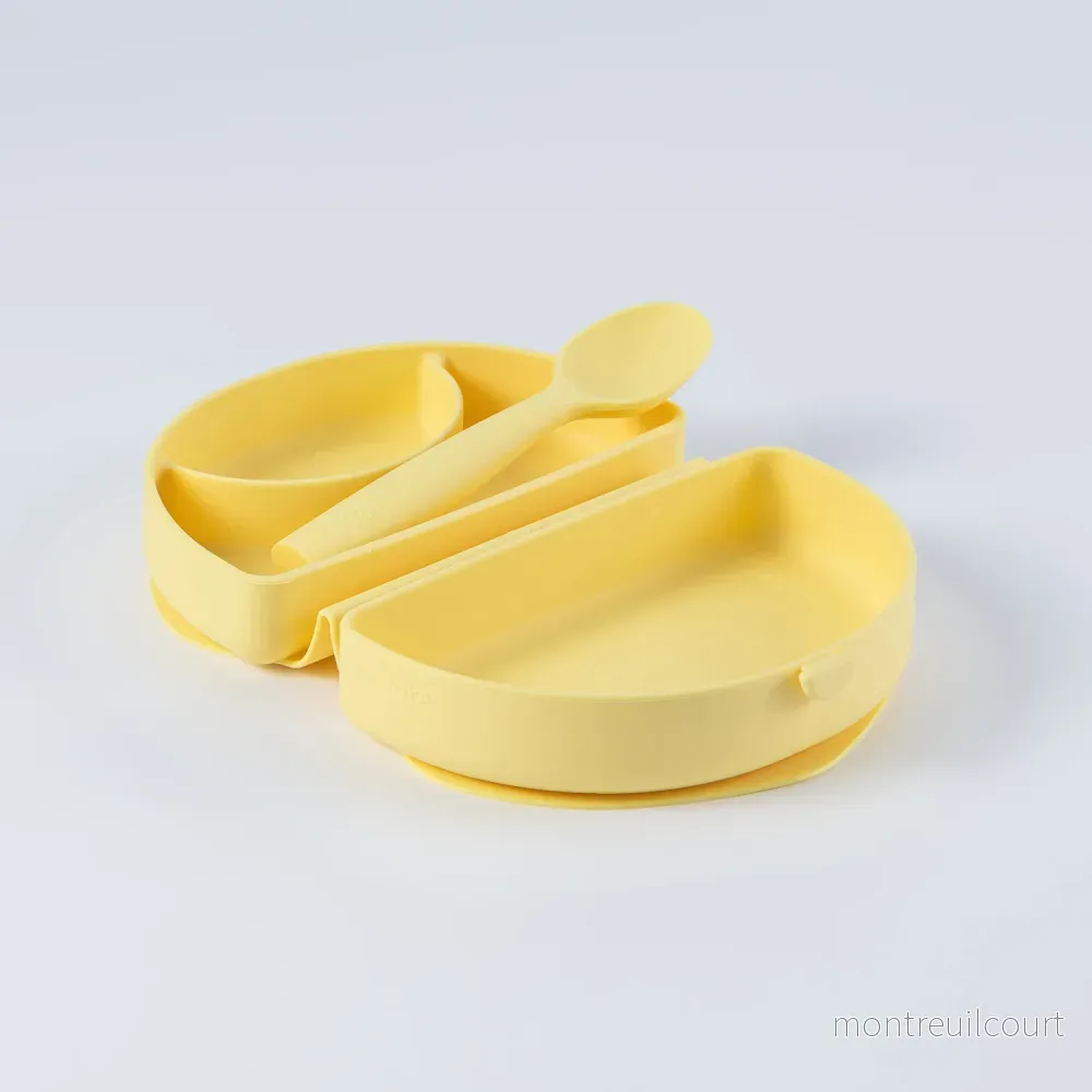Fold & Scoop – tallrik + sked (Custard/Custard) Fold & Scoop – tallrik + sked (Custard/Custard)