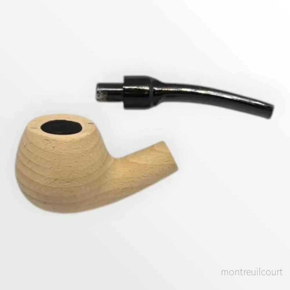 Pipa Naturell – Obehandlad Träpipa i Modell Kvartsböjd Apple (157mm) - Bild 3