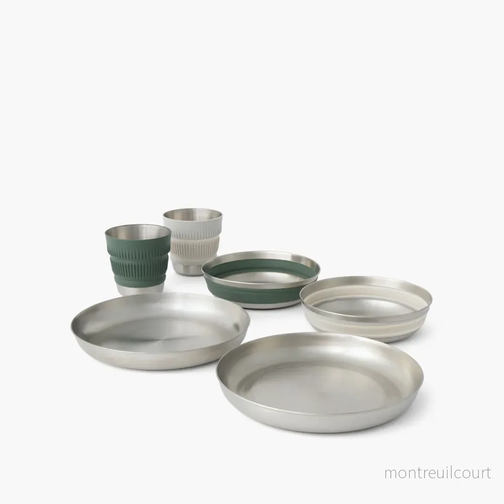 Sea to Summit Detour Stainless Steel Collapsible Dinnerware Set Sea to Summit Detour Stainless Steel Collapsible Dinnerware Set