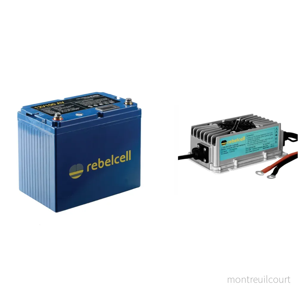 Rebelcell 12V100 AV li-ion Battery med Rebelcell 20A vattentät laddare Rebelcell 12V100 AV li-ion Battery med Rebelcell 20A vattentät laddare