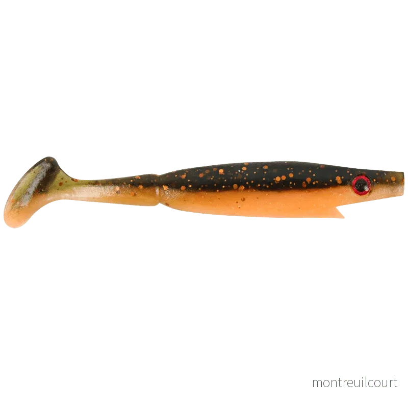 CWC The Pig Piglet Shad, 10cm, 7g, 6pcs – Black Pumpkin