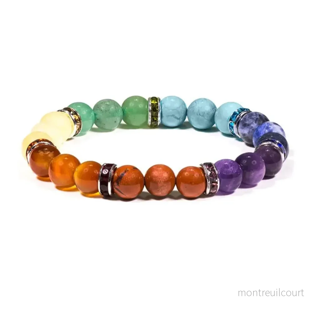 Chakra-armband runda pärlor Chakra-armband runda pärlor