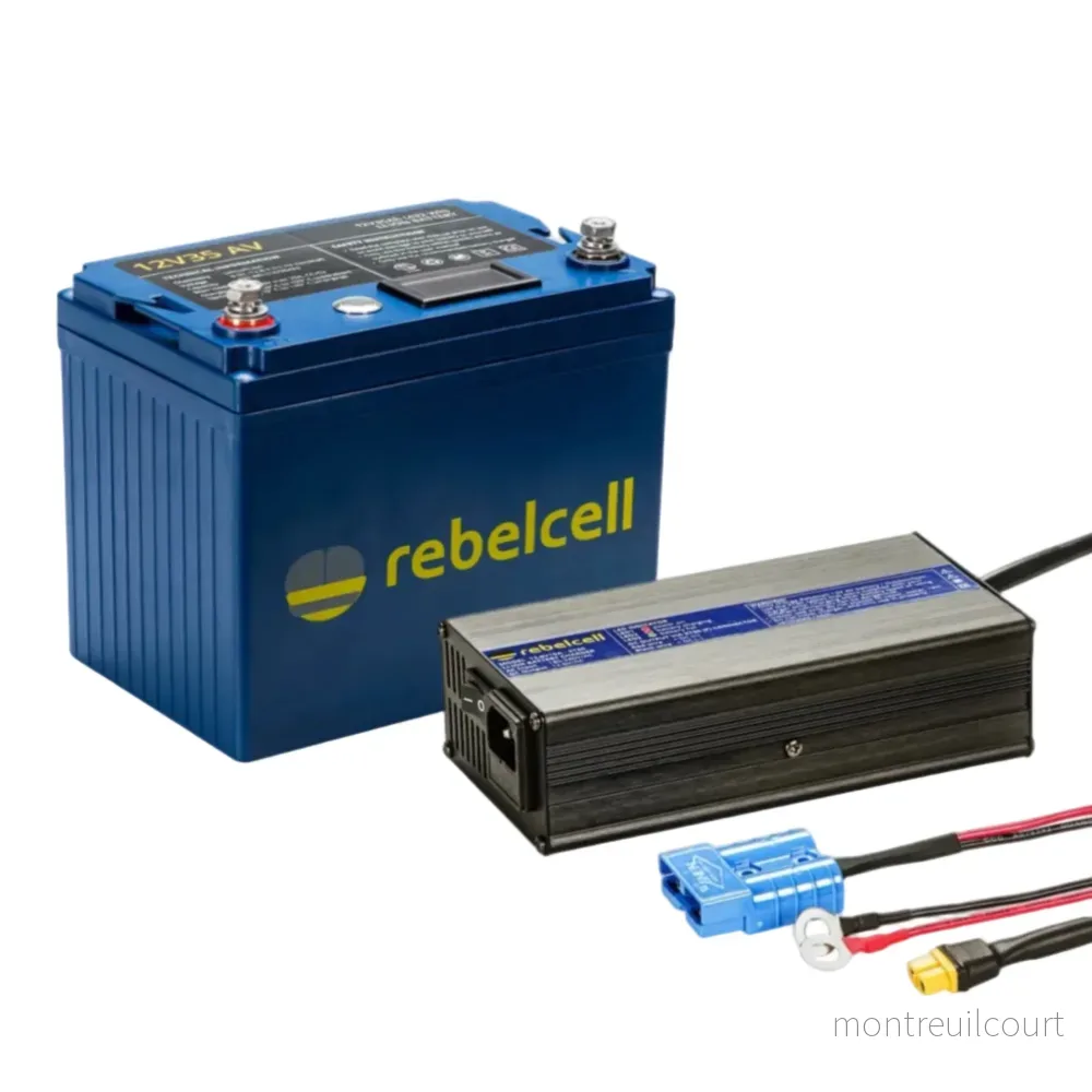 Rebelcell 12v35 AV li-ion Battery med Rebelcell 10A XT60 Litium laddare Rebelcell 12v35 AV li-ion Battery med Rebelcell 10A XT60 Litium laddare