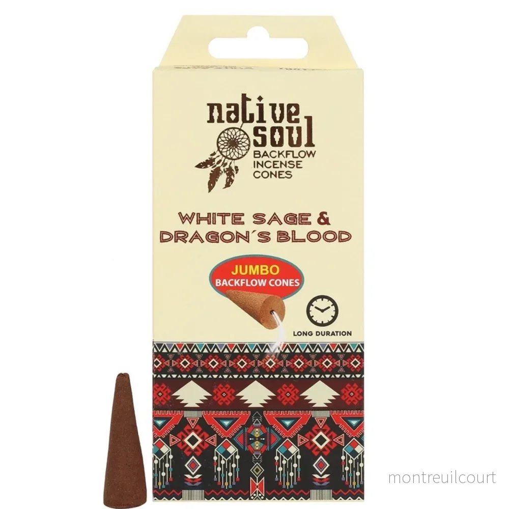 Backflow rökelsekoner – White sage / Dragons blood Backflow rökelsekoner – White sage / Dragons blood