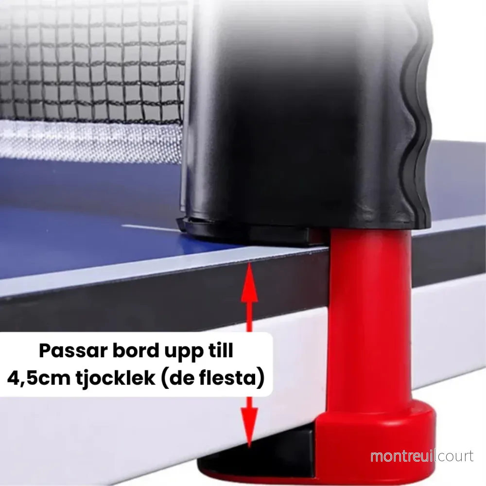 Portabelt bordtennis-set – Utdragbart pingisnät + racketar & bollar - Bild 3