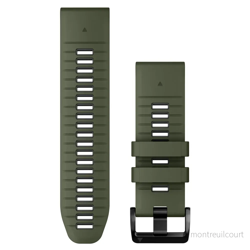 Garmin QuickFit® 26 Klockarmband Mossgrön/Grafitgrå Silikon Garmin QuickFit® 26 Klockarmband Mossgrön/Grafitgrå Silikon