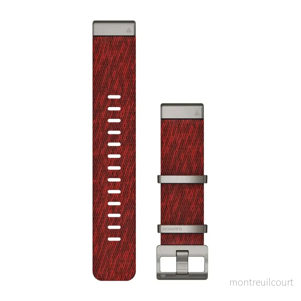 Garmin QuickFit® 22 klockarmband Röd Jacquardvävt Nylon Garmin QuickFit® 22 klockarmband Röd Jacquardvävt Nylon