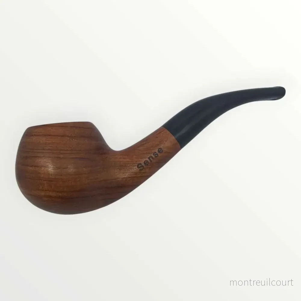Sense Bent Apple – Kvartsböjd Träpipa med Presentask & Tygpåse - Bild 2
