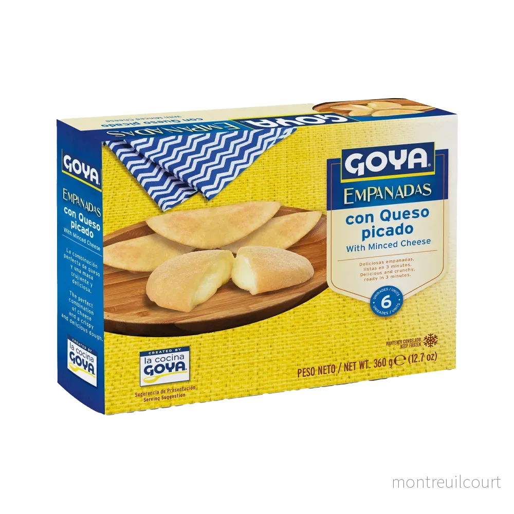 Empanadas de Queso Picado / Minced Cheese Empanadas – Goya (360g – 6 units) Empanadas de Queso Picado / Minced Cheese Empanadas – Goya (360g – 6 units)