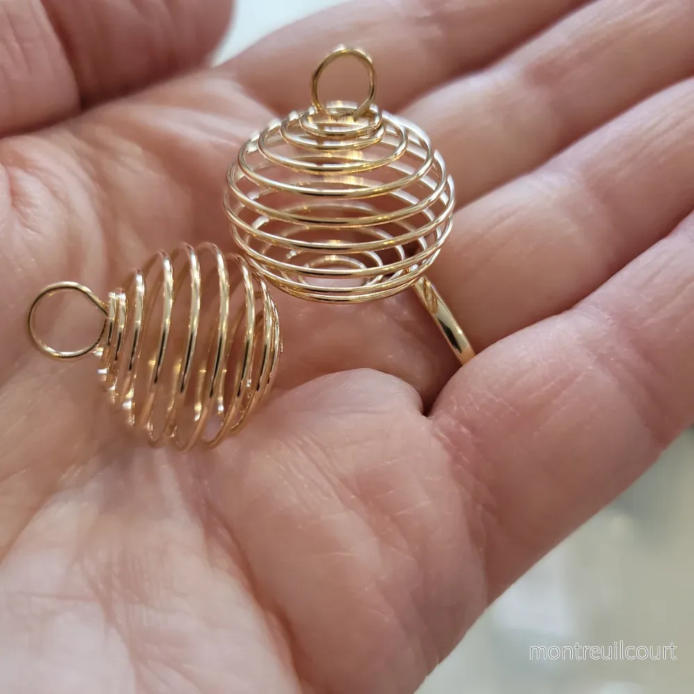 Spiral / bur för kristall - guld liten - Bild 2