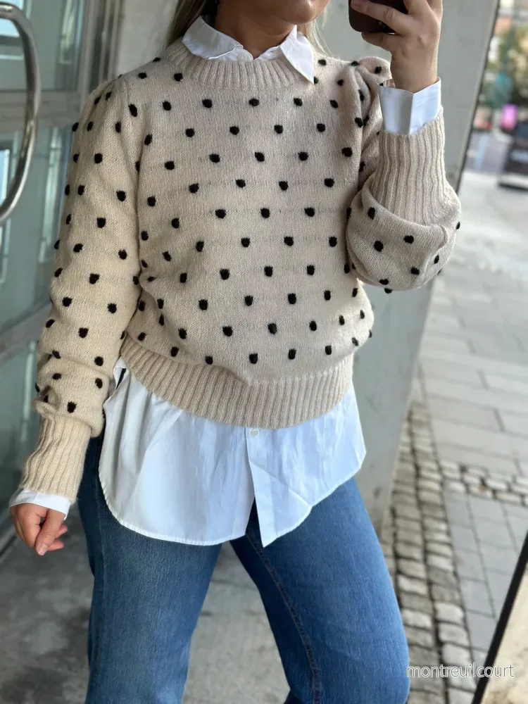 JDY - SIGRID LIFE L/S ON PUFF PULLOVER - CEMENT - Bild 3
