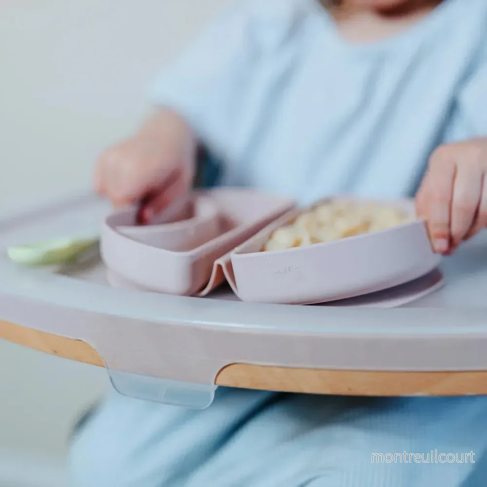 Fold & Scoop - tallrik + sked (Pink Salt/Pink Salt) - Bild 3