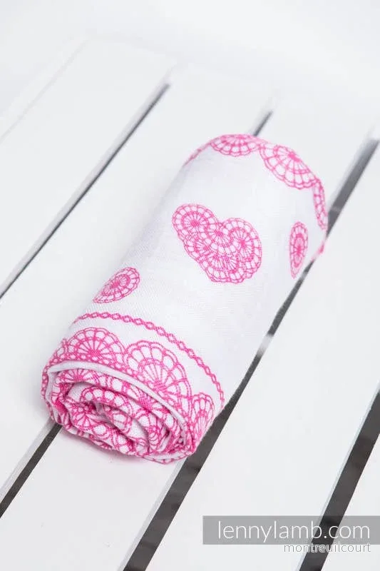 Lenny Lamb – Babyfilt – Iced Lace Pink & White