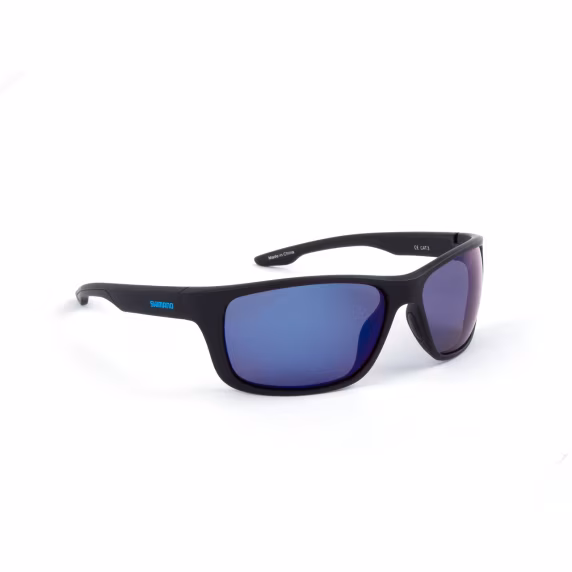 Shimano Eyewear Antares Matte Black & Blue Mirror