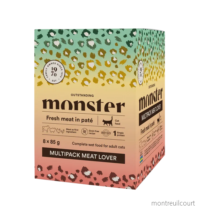 Monster Cat Pouches Multipack Meat Lover 85g (8 pack) Monster Cat Pouches Multipack Meat Lover 85g (8 pack)