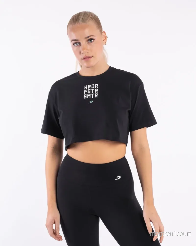 BOXRAW Crop T-shirt HRDR FSTR SMTR