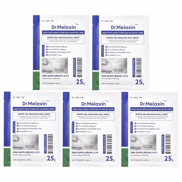 Dr.Melaxin Aqua Ion Plasma Water Gel Mask 25g 5-pack Dr.Melaxin Aqua Ion Plasma Water Gel Mask 25g 5-pack