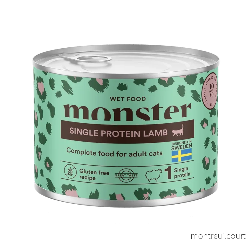 Monster Cat Adult Vådfoder Single Protein Lamb 200g Monster Cat Adult Vådfoder Single Protein Lamb 200g