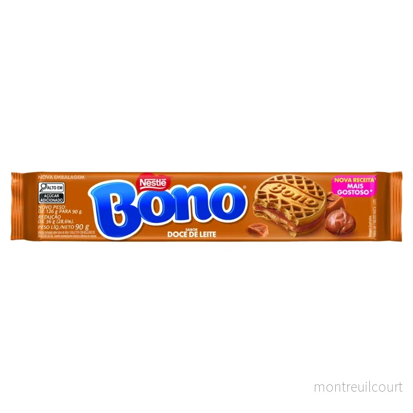Bono Biscoito Recheado Doce de Leite / Bono Dulce de Leche Filled Cookies – Nestlé (90g) Bono Biscoito Recheado Doce de Leite / Bono Dulce de Leche Filled Cookies – Nestlé (90g)