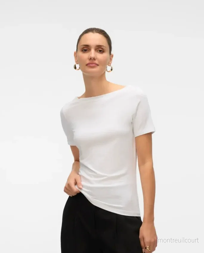 VERO MODA – PANDA MODAL TOP – BRIGHT WHITE VERO MODA – PANDA MODAL TOP – BRIGHT WHITE
