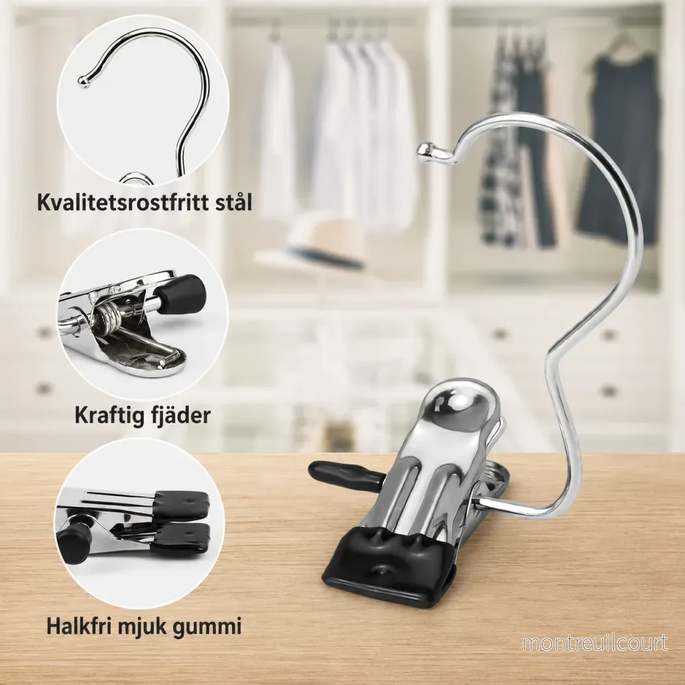 Klämkrokar för klädhängare (10 st) - Bild 3