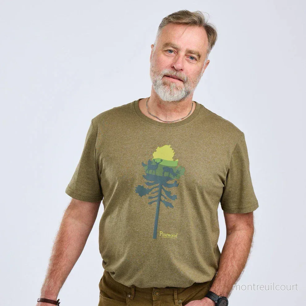 Pinewood Finnveden Recycled Outdoor T-shirt olivgrön - Bild 2