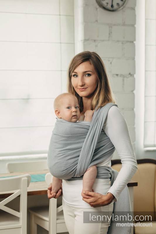 Lenny Lamb Bärsjal Basic Line - Little Herringbone Grey - Bild 3