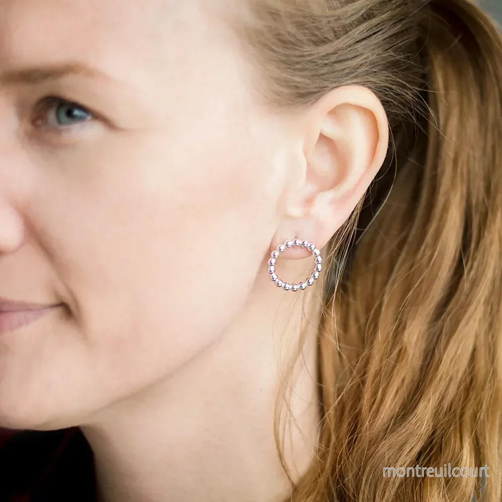 Camilla Mustikka Silverörhängen stift kulor - Bild 2
