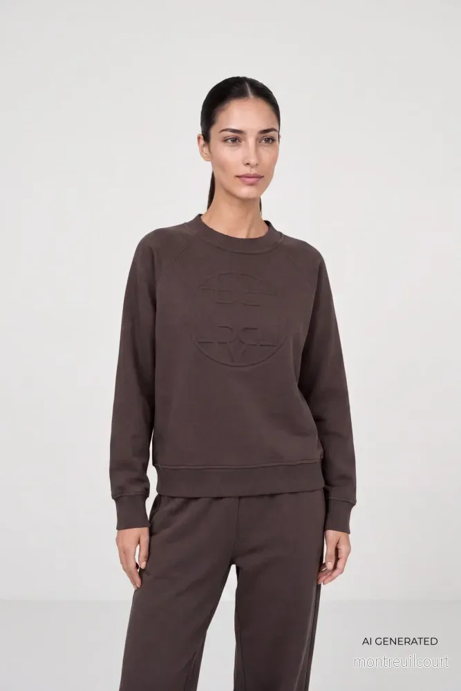 LEVETÉ ROOM – NUKA SWEATSHIRT 301742 – DARK BROWN