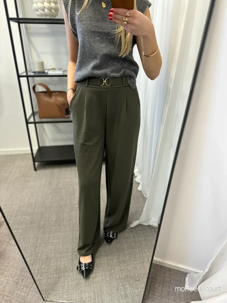 JDY – GEGGO LIFE BELT PANT – BLACK OLIVE