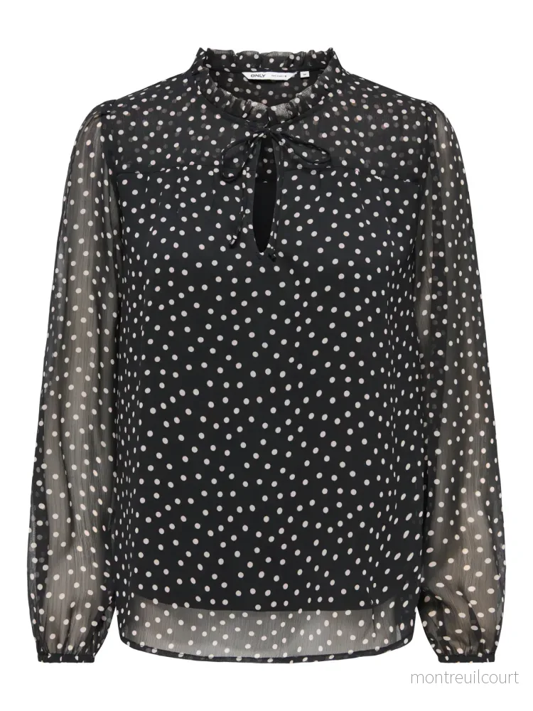 ONLY – DITSY L/S BLOUSE – BLACK/DOTS ONLY – DITSY L/S BLOUSE – BLACK/DOTS