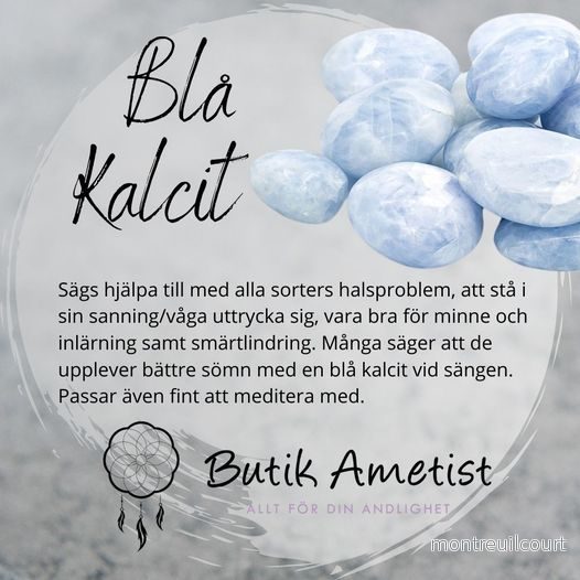 Blå Kalcit - palmstone - Bild 3