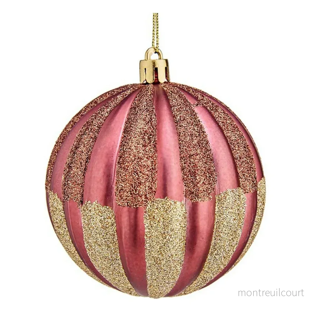 6 st Julgranskulor Rosa  Ø 8 cm